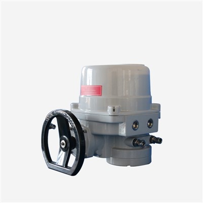Actuator cu motor electric rotativ cu un sfert de tura la 90 de grade