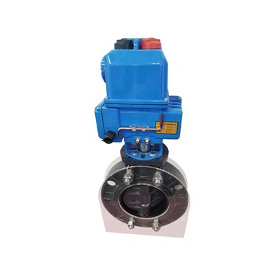 Supapă fluture cu etanșare moale PVC motorizată